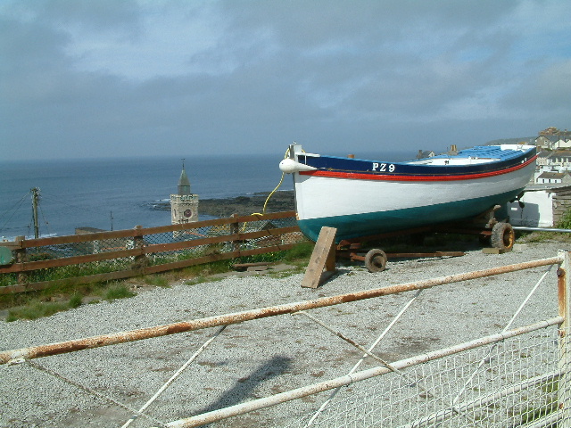 Boat, Peverell Terrace, Porthleven. 28 May 2003.